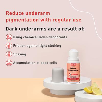 Sirona Underarm Roll On Deodorant for Women & Men Citrus Cheer 50 ml - Intimate Hygiene