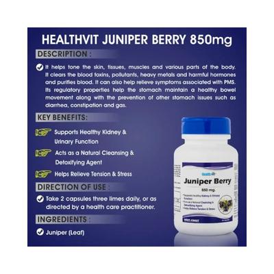Healthvit Juniper Berry-Capsules 60's - Herbal Dietary Supplement