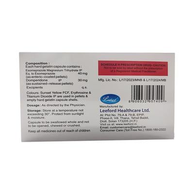 Esomefol DSR 30/40mg Capsule 10'S - Ulcer/Reflux/Flatulence-Aaa