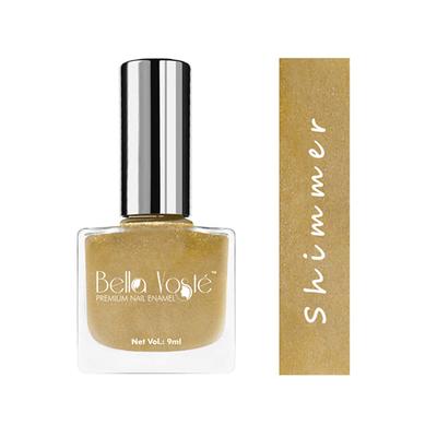 Bella Voste Shimmer Nail Paints Glitter Gold(51) 9 Ml - Nail Polish