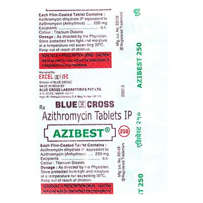 Azibest 250mg Tablet 6'S - Bacterial Infections-Mac