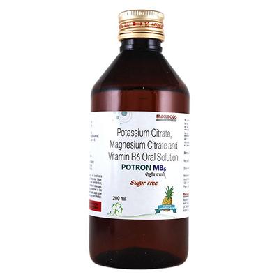 POTRON MB6 DELICIOUS PINEAPPLE FLAVOUR SUGAR FREE Oral Solution 200ml - Kidney Disease/Stones-Oth