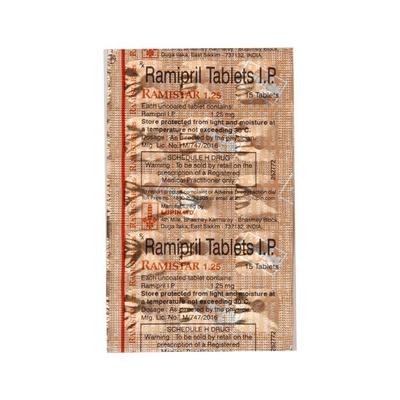 Ramistar 1.25mg Tablet 15'S - Hypertension-ACE