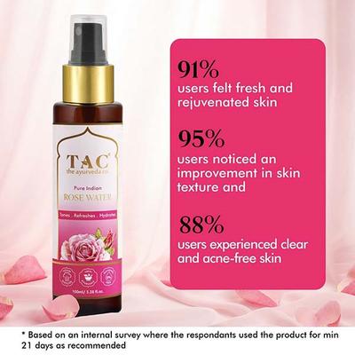 TAC The Ayurveda Co. Pure Indian Rose Water 100 ml - Personal Care (Ayush)