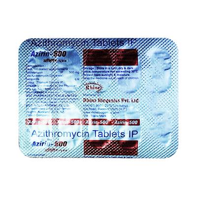 AZIRIN 500 Tablet 10's - Bacterial Infections-Mac
