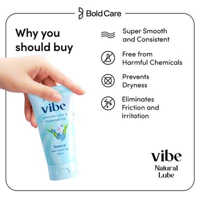 Bold Care Vibe Intimate Lube & Massage Gel Natural 100 ml - Flavoured Lubes