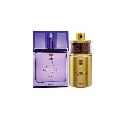 Ajmal Sacrifice For Her EDP Floral Musky Perfume And Aurum EDP Fruity Floral Perfume 125 ml - Women Perfumes (Edt/Edp)