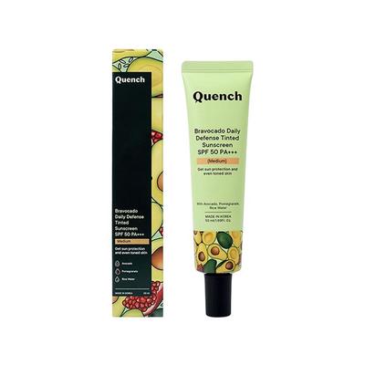 Quench Botanics Bravocado Daily Defense Tinted Sunscreen SPF 50 PA+++ (Medium) 50 ml - Face Sunscreen