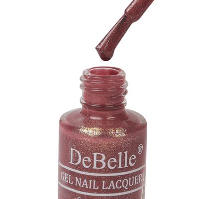 DeBelle Gel Nail Lacquer Classy Chloe (Dark Mauve with Micro Shimmer) 6 ml - Nail Polish