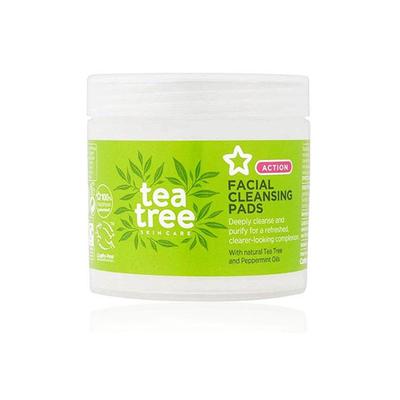 Superdrug Tea Tree Cleansing Pads X40 1's - Facial Wipes & Tissues
