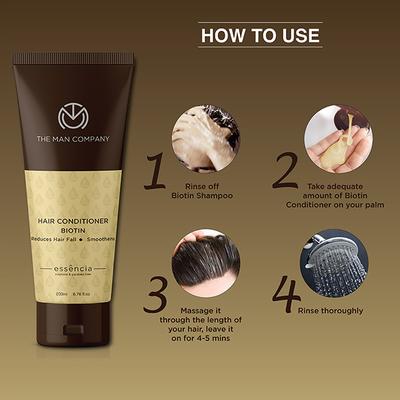 The Man Company Biotin Hair Conditioner with Bhringraj, Shikakai 200 ml - Conditioners