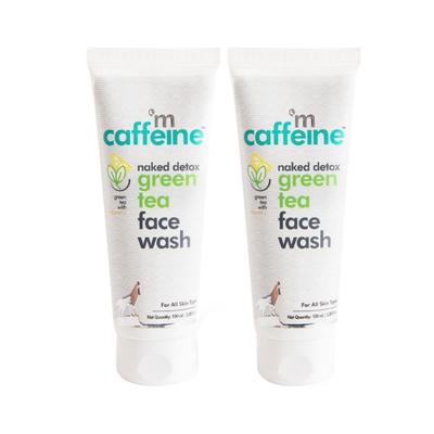 mCaffeine Vitamin C Green Tea Face Wash with Hyaluronic Acid Dirt Removal Soap 2's - Scrubs & Exfoliants