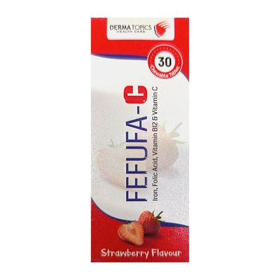 FEFUFA C STRAWBERRY FLAVOUR Chewable Tablet 30's - Supplements-Vam