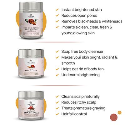 The Tribe Concepts Top To Toe Cleansers Kit With Steel Tin 600 gm - Scrubs & Exfoliants