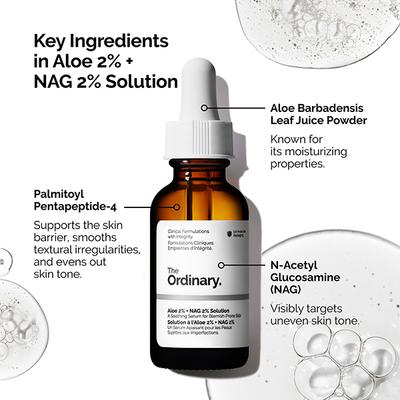The Ordinary Aloe 2% + NAG 2% Solution (INT) 30 ml - Face Serum