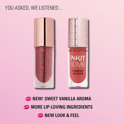 Makeup Revolution Pout Bomb Plumping Gloss Jelly Berry Mauve 4.6 ml - Lip Glosses