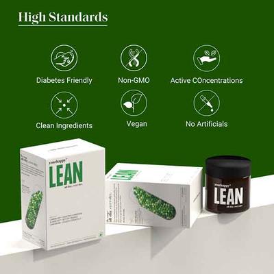 YourHappyLife Lean Capsules With Carbbliss, Slimbliss, Garcinia For Weight Loss, Fat Burn 60 Pcs 1's - Weight Loss