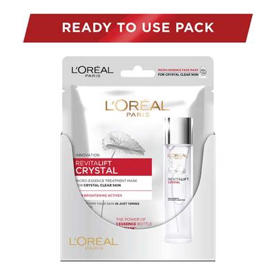 L'Oreal Paris Revitalift Crystal Micro - Essence Sheet Mask Pack of 5 Combo 125 gm - Sheet Masks