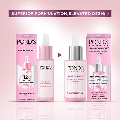 Pond's Miracle Ultimate Brightening Serum with Niasorcinol 30X Better than Vit C, 30 ml - Face Serum