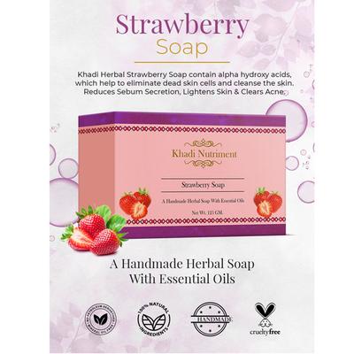Nutriment, Khadi Nutriment Strawberry Soap 125 gm - Soaps
