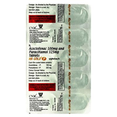 HB GOLD P Tablet 10's - Pain relief-Nsa