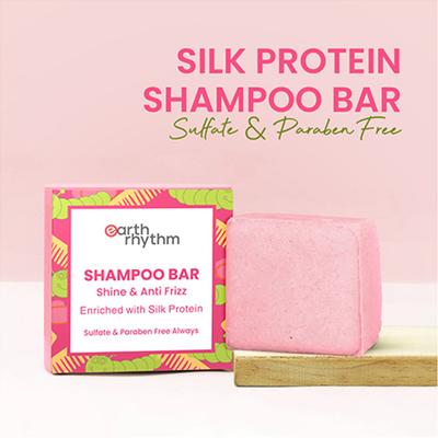 Earth Rhythm Silk Protein Shampoo Bar Cardboard Box 80 gm - Shampoos