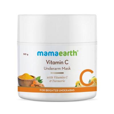 Mamaearth Vitamin C Underarm Mask with Vitamin C & Turmeric for Brighter Underarms 50 gm - Scrubs & Exfoliants