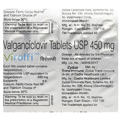 Virolfi 450mg Tablet 10'S - Viral infections-Ant