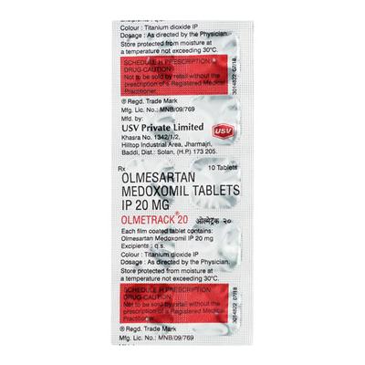 Olmetrack 20mg Tablet 10'S - Hypertension-Ang