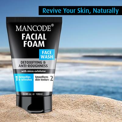 Mancode Facial Foam Face Wash 100 ml - Face Wash & Cleansers