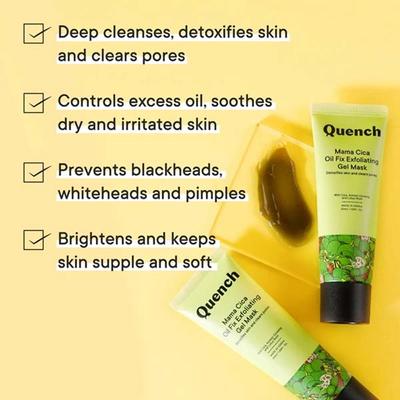 Quench Botanics Mama Cica Oil Fix Exfoliating Gel Mask 50 ml - Masks & Peels