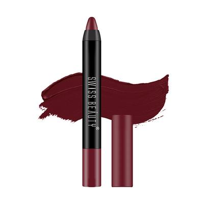 Swiss Beauty Stay On Lip Crayon Lipstick - (6 Bloodshot Maroon) 3.5gm - Lipsticks