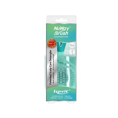 NuWay 4HAIR U.S. Patented Detangler Hair Brush for Men & Women - Teal - Detangling TravelC 1s 1's - Hair Brushes