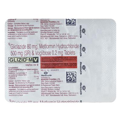 Glizid MV Tablet 10'S - Diabetes-Ant