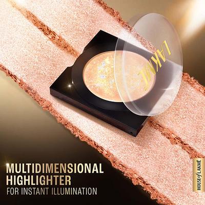 Lakme Glitterati Marble Highlighter 02 Shimmer Rose 7 gm - Highlighters & Illuminators
