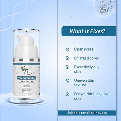 Fixderma 20 Percent Niacinamide Serum for Face and Pore Minimizer with 2.5 Percent Glucosamine and Hyaluronic Acid Serum 15 gm - Face Serum
