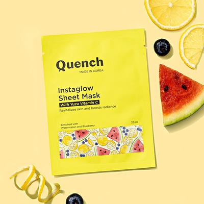 Quench Botanics Instaglow Sheet Mask (with Yuzu Vitamin C) 1's - Masks & Peels