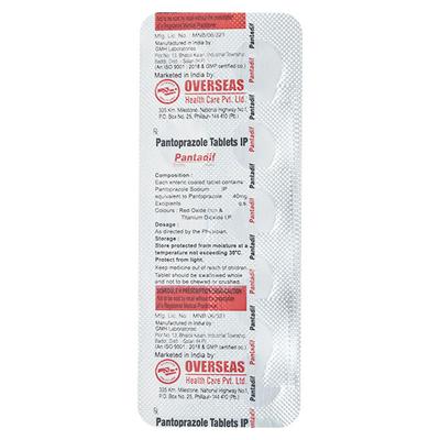 PANTADIF 40 Tablet 10's - Ulcer/Reflux/Flatulence-Aaa