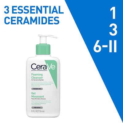 CeraVe Foaming Cleanser For Normal To Oily Skin 236 ml - Face Wash & Cleansers