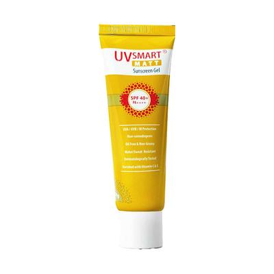 UVSMART MATT SPF 40+ PA++++ Sunscreen Gel 50gm - Sunscreen Preparations-Emo