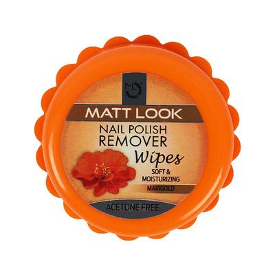 Matt Look Nail Polish Remover Wipes Soft Moisturizing, Nail Paint Cleanser Marigold 30 Pcs 1's - Nail Polish Remover