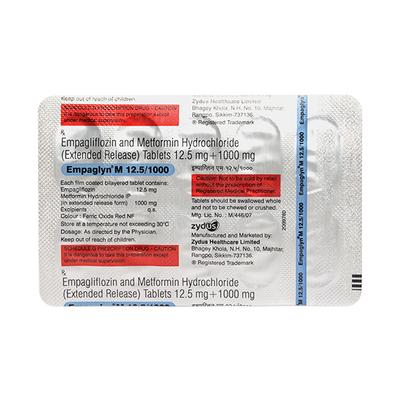 EMPAGLYN M 12.5/1000 Tablet 10's - Diabetes-Ant