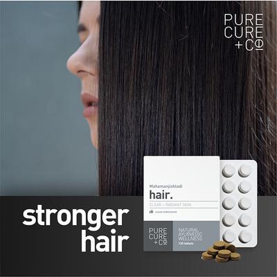Pure Cure + Co. Hair - Helps Provide Strength + Shine Tablets 60 1's - Hair Treatment