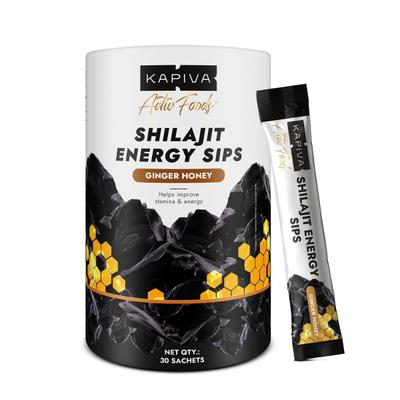 Kapiva Activ Foods Shilajit Energy Sips - Ginger Honey 30's - Speciality Medicines