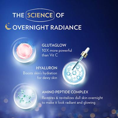 Vaseline Gluta-Hya Overnight Radiance, Serum-In-Lotion, With Amino Peptide And GlutaGlow, 200 ml - Night Cream