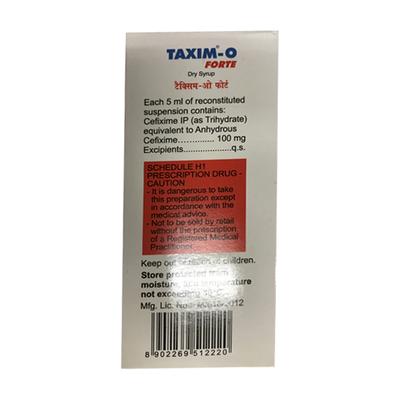 TAXIM O FORTE Dry Syrup 60ml - Bacterial Infections-Cep