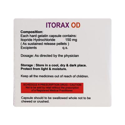 ITORAX OD Capsule 10's - Ulcer/Reflux/Flatulence-Aaa