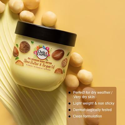 Buds & Berries Shea Butter and Argan Oil Body Butter Jar 200 ml - Body Butter