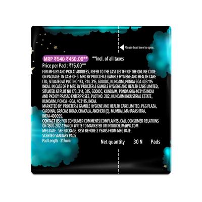 Whisper Ultra Bindazzz Nights Sanitary Pads (XXL) 30's - Sanitary Napkins