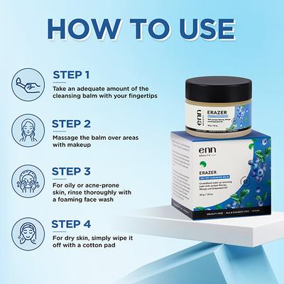 ENN Erazer Day Off Dirt Dissolving Cleansing Balm - Makeup Remover 50 gm - Make Up Removers